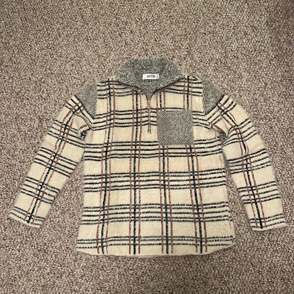 Mod quarter zip sweater